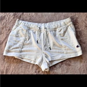 Champion Women White Drawstring Closure Athletic‎ Wear Short W Pockets  Size 2XL